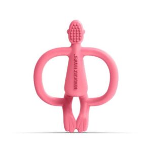 HRYZÁTKO A ZUBNÁ KEFKA MATCHSTICK MONKEY TEETHER PINK - Image 7