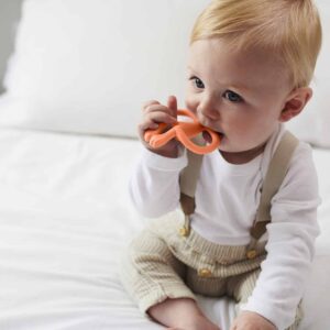 HRYZÁTKO A ZUBNÁ KEFKA MATCHSTICK MONKEY TEETHER ORANGE - Image 5