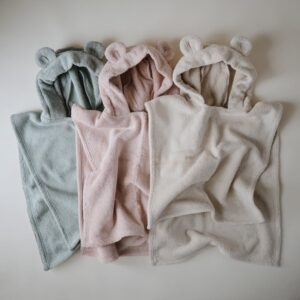 PONČO S KAPUCŇOU MEDVEDÍK MUSHIE - BLUSH - Image 3