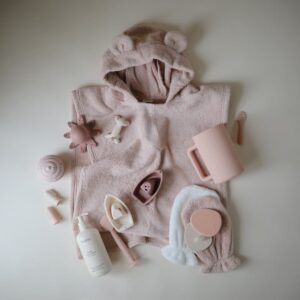 PONČO S KAPUCŇOU MEDVEDÍK MUSHIE - BLUSH - Image 4