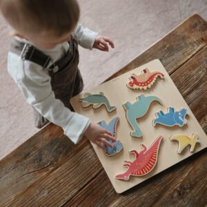 DREVENÉ PUZZLE MUSHIE - DINOSAUR - Image 3